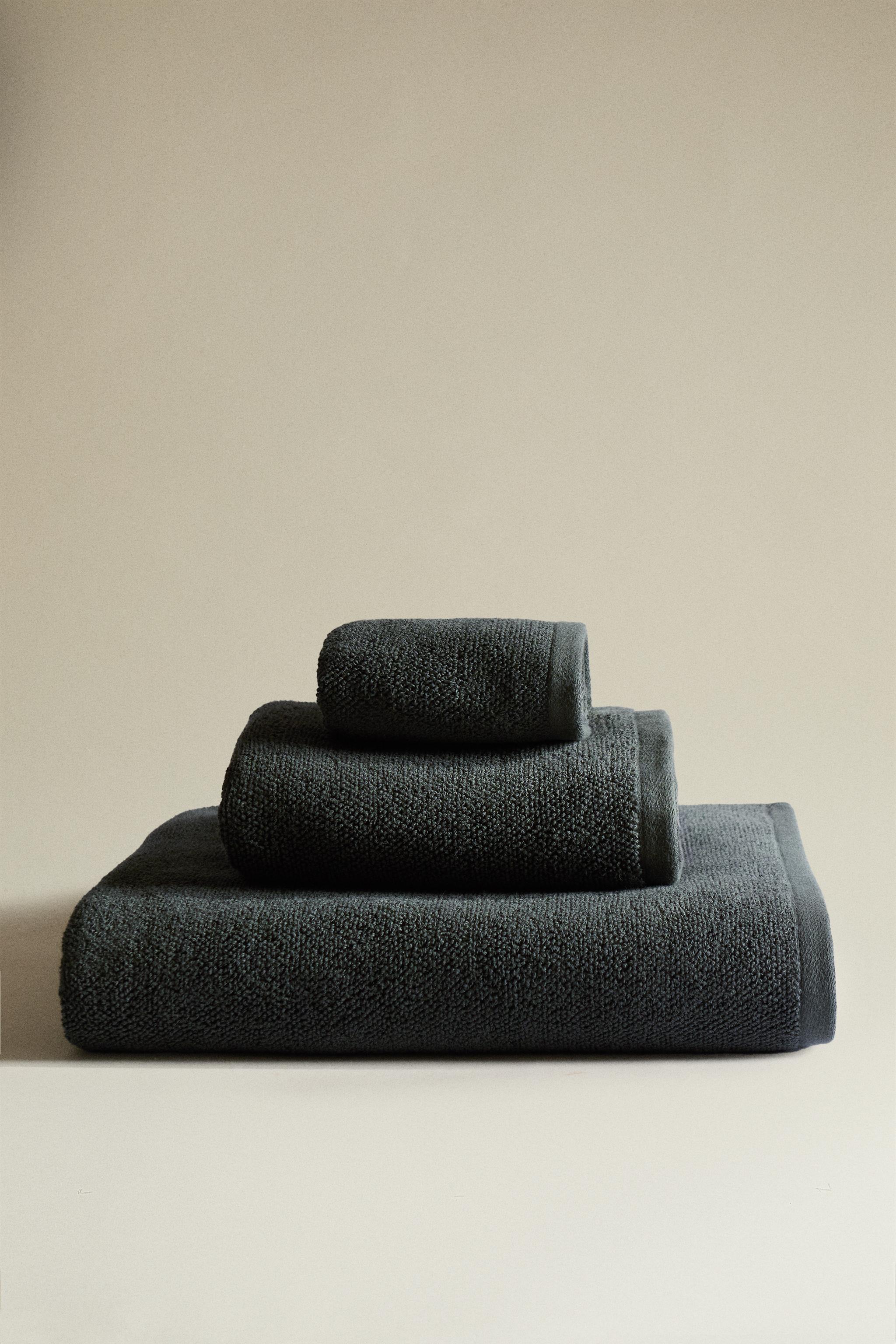 SERVIETTE DE BAIN COTON POINT RIZ